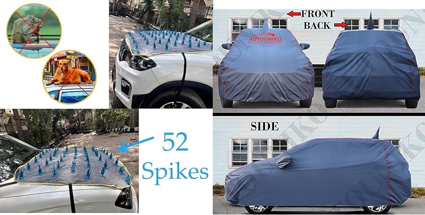 Waterproof Spike Bonnet &  Car Body Cover Combo